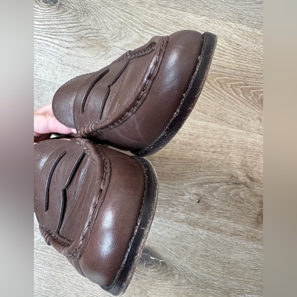 Lauren Ralph Lauren Winnie Burnished Leather Penny Loafers Chestnut Brown 9.5 - Picture 13 of 16